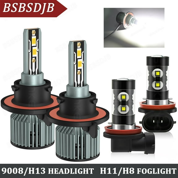 For Nissan Sentra 2004-2012 White LED Headlight High/Low Beam   Fog Light Bulbs