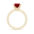 thumbnail image 2 of ANGARA Lab Grown 2.7 Ct Prong-Set Pear Ruby Solitaire Engagement Ring in 14K Yellow Gold for Women (Size-10x8mm) | July Birthstone, Birthday, Anniversary, Jewelry Gift for Women | Lab Grown Ruby Ring, 2 of 7