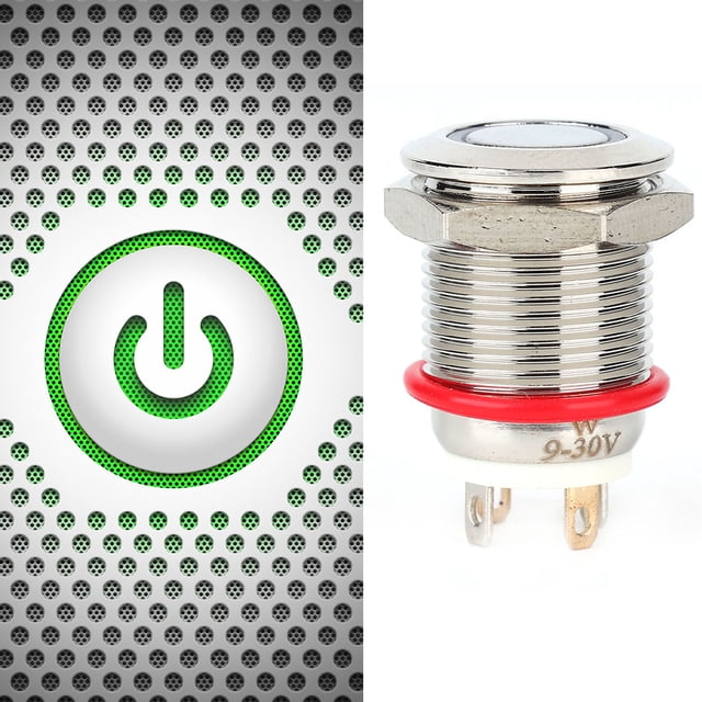 Bouton de Commutation, 2 Pcs 12mm 4 Bouton de Commutation Plat Interrupteur à Bouton-Poussoir Fiabilité Exceptionnelle