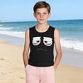 thumbnail image 5 of SGFCWSX Boys Summer Tank Tops Print Relaxed Fit Crew Neck Casual Sleeveless Outdoor Daily Wear Tops for Kids Black Size 4 Years, 5 of 6