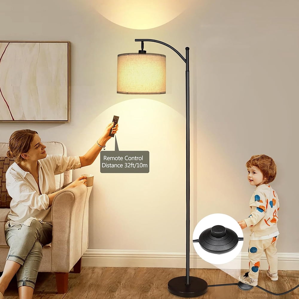 SERBASIC Floor Lamp for Living Room, Tall Standing Floor lamp with Remote Control works with Alexa and Google Assistant WiFi App, Heavy Duty Stepless Dimmable Floor Reading Lamp