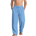 thumbnail image 3 of HAOTAGS Boys Girls Cargo Pants,Casual Summer with Multiple Pockets Drawstring Summer Pants Blue 13 T, 3 of 8