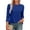 Blue, variant on White Women's Long Sleeve T-shirt, 3/4 Length Sleeve Womens Tops Round Neck Casual Tunic Tops Basic Pleated Shirts Loose Fit 2025,Women's Long sleeve T-shirt XL