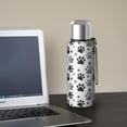 thumbnail image 5 of 20 Oz Grey Dog Paw Footprint Coffee Tumbler Double Wall Insulated Stainless Steel Water Bottle | Metal Reusable Thermoses Flask with Cup Cap | Leak & Sweat Proof with Anti-Dust Lid, 5 of 7