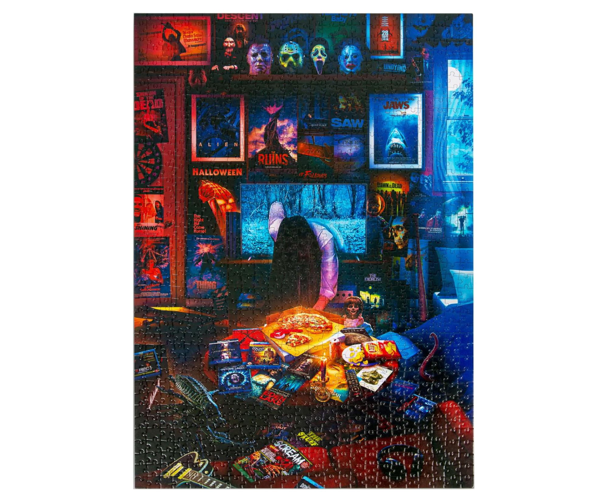 House of Horrors and Scary Movies 1000 Piece Jigsaw Puzzle By Rachid Lotf