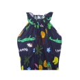 thumbnail image 4 of Girls Halter Dress Multicolor Floral Animal Printed Cotton Casual 5 Years, 4 of 6