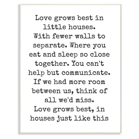The Stupell Home Decor Collection Love Grows Best in Little Houses Wall Plaque (Best Black Love Scenes)