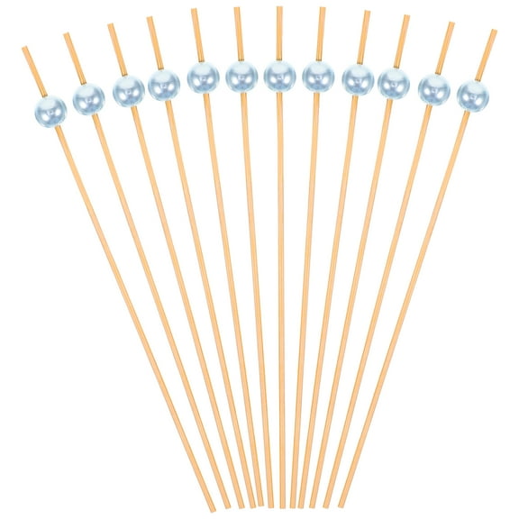Fruit Toothpicks Reusable Drink Skewer Cocktail Skewers 12 Pcs Wooden Beverages Wedding Accessories