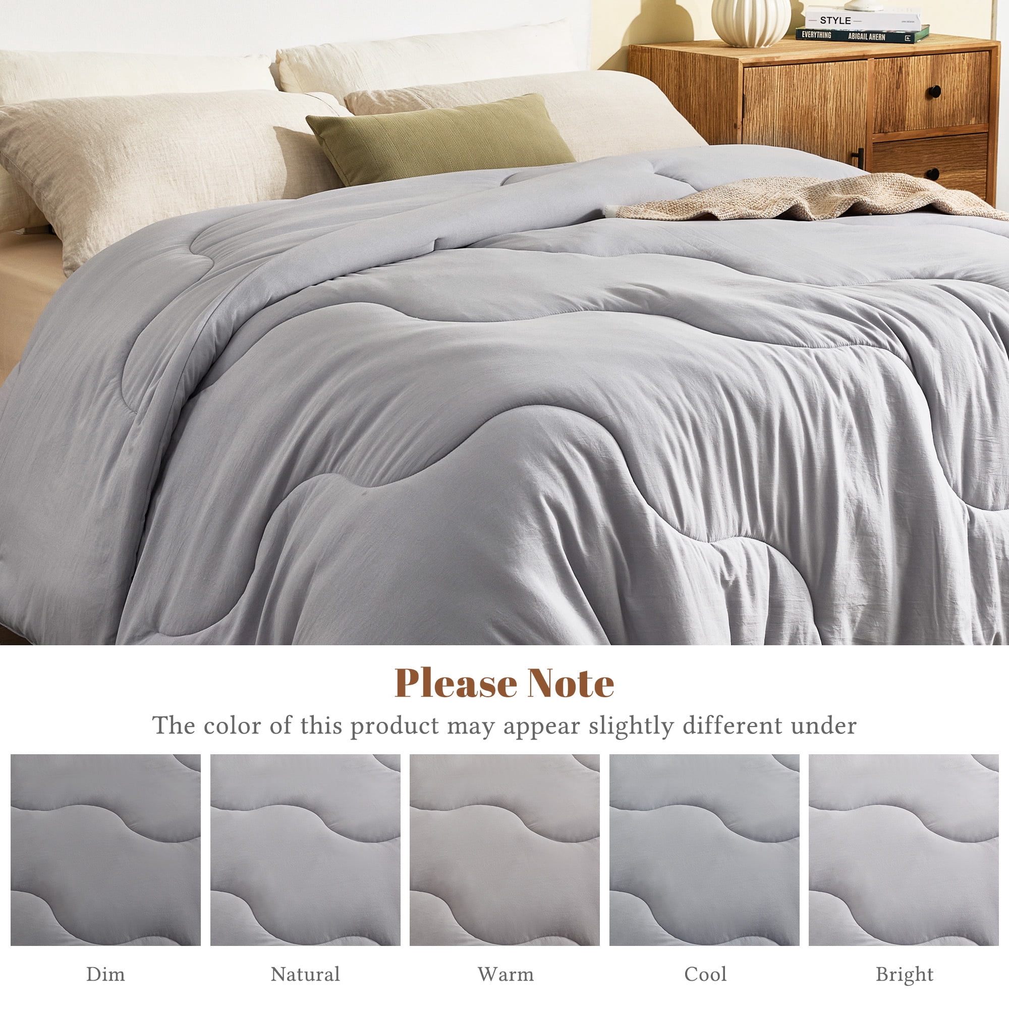 Queen Size Comforters Duvet Insert, Soft Down Alternative with Corner Tabs, Quilted Comforters for All Seasons, Machine Washable, Queen 88 x 88 inches
