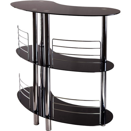 Martini Entertainment Bar Black/Metal - Winsome