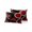 Red Black, variant on Waterproof Outdoor Throw Pillows with Inserts 18"x18", Black Brown Soft Decorative Pillowcases for Couch Bedroom, White Circle Modern Minimalist Geometric Pillow Covers for Sofa Living Room
