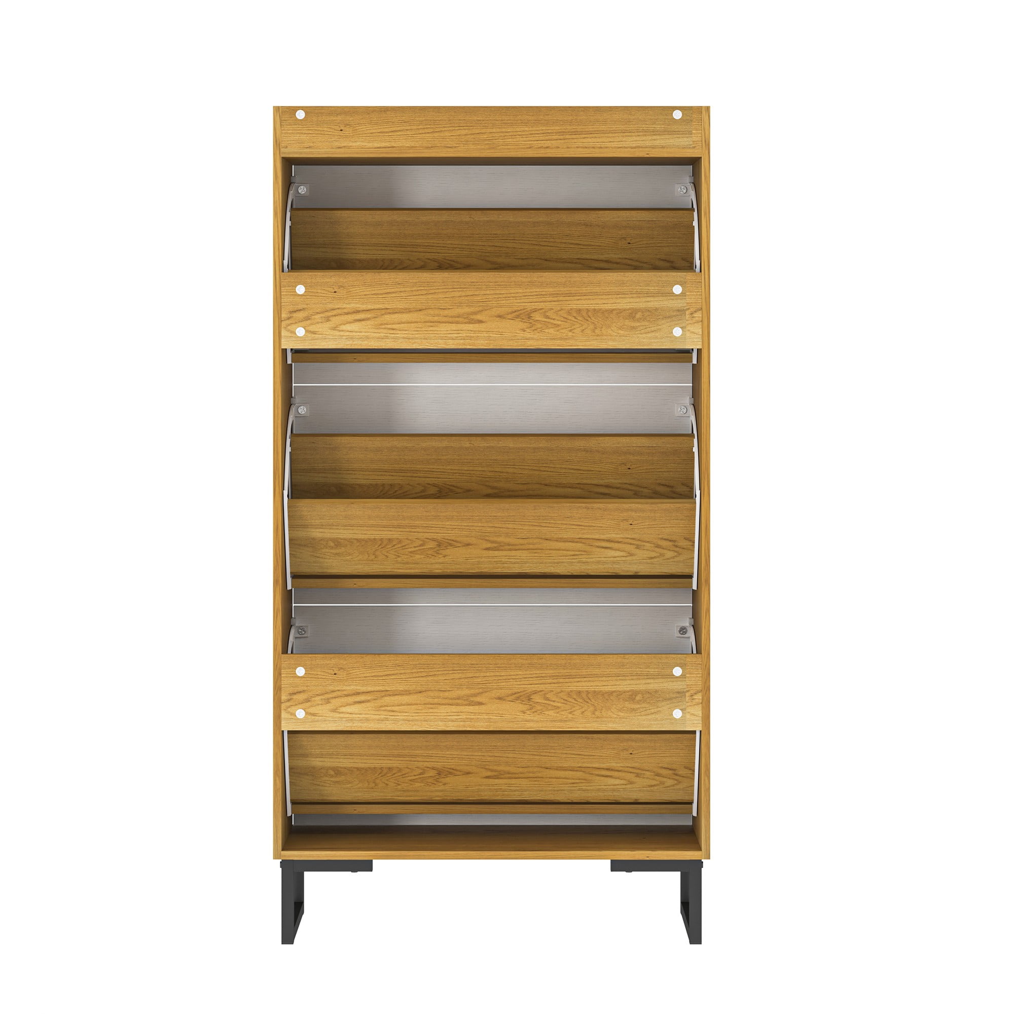 Finihen Shoe Cabinet, Free Standing Tipping Bucket Shoe Rack Organizer with 3 Flip Drawers, Slim Hidden Entryway Narrow Shoe Storage, Beige Finihen Shoe Cabinet, Free Standing Tipping Bucket Shoe Rack Organizer with 3 Flip Drawers, Slim Hidden Entryway Narrow Shoe Storage, Beige