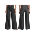 thumbnail image 2 of Womens Wide Leg Jeans Baggy Jeans Mid Waist Stretch Boyfriend Denim Pants Vintage Trousers with Pocket Black S, 2 of 9