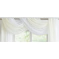 thumbnail image 2 of WARM HOME DESIGNS Set of 2 White & Beige Twin Canopy Bed Curtains in 55 x 144 Inch Size. BE White & Beige 144, 2 of 6