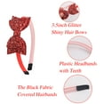 thumbnail image 2 of XIMA 10pcs Glitter Sequin Bow Hairband Shiny Bow Knot Teeth Plastic Headbands for Kids Hair Accessories, 2 of 6
