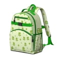 thumbnail image 2 of Cute Frog Students Backpack with Artistic Green Frog Print, Forest Mushroom Pattern, and Nature Cartoon for s, 2 of 6