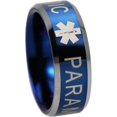 thumbnail image 4 of Blue Tungsten Paramedic Ring, 4 of 5