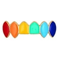 thumbnail image 1 of Tachiuwa Tooth Grill Cap 18k Hip Hop Tooth Top Bottom Gold Plated Party Fancy Dress 18K, 1 of 8