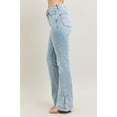 thumbnail image 3 of Judy Blue Full Size Tummy Control Vintage Wash Side Slit Slim Boot Jeans Plus Size, 3 of 11