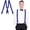 Royal Blue, variant on Mens Braces Trousers Braces, X Shape Trousers Braces for Men Heavy Duty Suspenders with Metal Clips Elastic Adjustable Mens Braces for Father's Day, Halloween