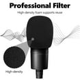thumbnail image 3 of Geekria for Creators Foam Windscreen Compatible with Audio-Technica AT2020, AT2020USB, AT2020USB+, AT2035, AT4040 Microphone Antipop Foam Cover, Mic Wind Cover, Sponge Foam Filter 2 Pack (Black), 3 of 6