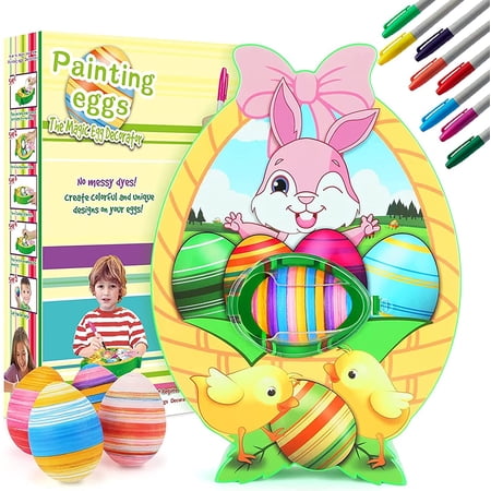 DIY Easter Egg Decorator Kit,Egg Coloring Machine and 8 Quick Drying ...