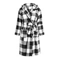 thumbnail image 6 of FDGIU Women's Plush Bathrobe with Hood & Pockets, Long Fluffy Fleece Robe for Women, Cozy Warm Hooded Sleepwear Loungewear, 6 of 7