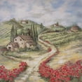 thumbnail image 2 of Coules, Debi 26x26 Gold Ornate Wood Framed with Double Matting Museum Art Print Titled - Tuscan Hills, 2 of 4