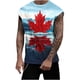 thumbnail image 2 of Camiseta sin mangas de cuello redondo para hombre, informal, a la moda, con estampado, sin mangas, deportiva, de poliéster, 2 of 5