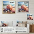 thumbnail image 4 of Designart "Beach Seashell Euphony Pointillism" Animals Wall Art Living Room, 4 of 5