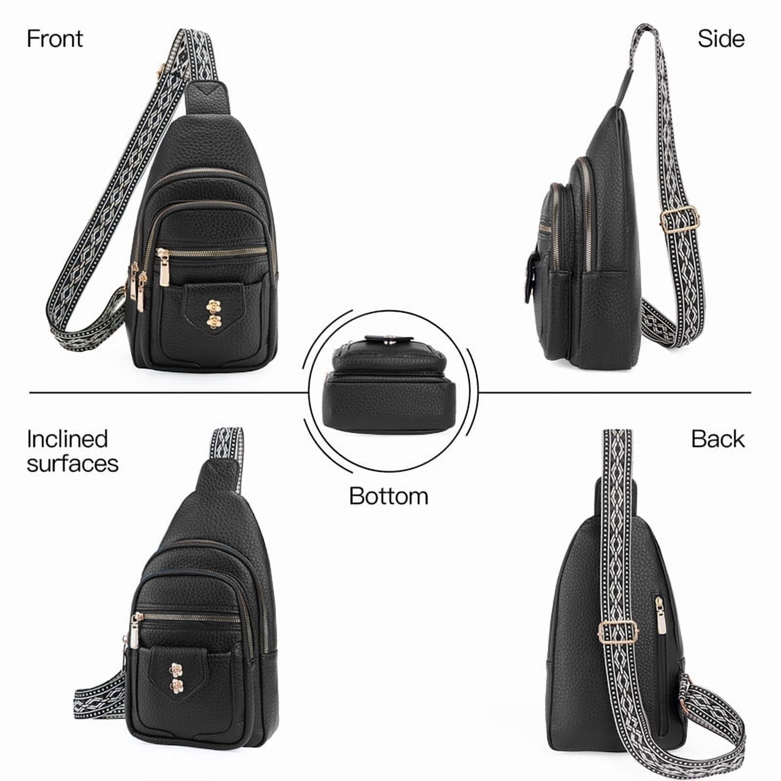 GAEKEAO Sling Bag Crossbody Bags for Women Vegan Leather Fanny Pack Chest Travel Anti Theft Purse Shoulder Bag handbags Gifts