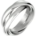 thumbnail image 1 of XINQIHANG Triple Russian Interlocked Stainless Steel Men Unisex Wedding Band Rings, 1 of 1