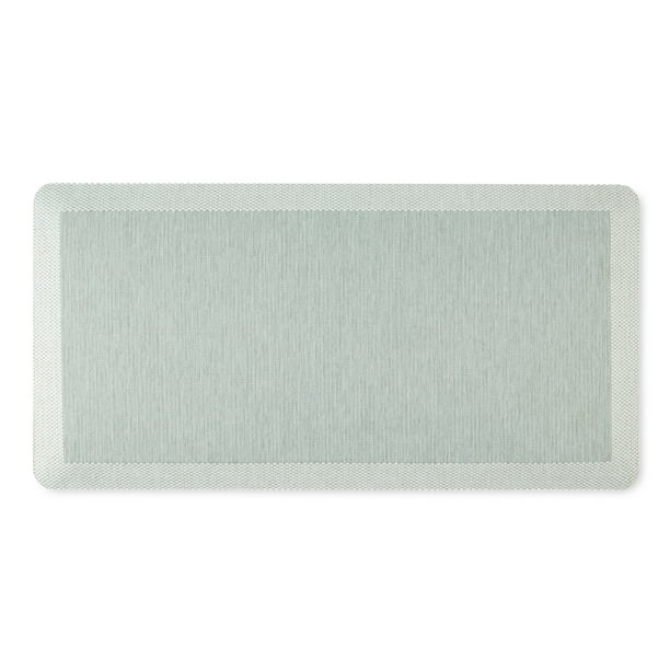Martha Stewart Mira Modern Heathered AntiFatigue AirInfused Kitchen Mat, Mint Green, 19.6"x39
