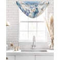 thumbnail image 4 of Waterfall Valances for Windows, Blue Ombre Butterfly Kitchen Sheer Valance Curtains, Pastoral Farmhouse Butterflies Rod Pocket Elegant Swag Valances for Living Room Bedroom, 47.2"x38.5", 1 Panel, 4 of 8