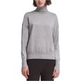 thumbnail image 1 of DKNY Womens Metallic Pullover Sweater, Grey, X-Large, 1 of 1