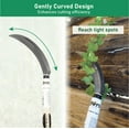 thumbnail image 4 of KUISUN Japanese Serrated Sickle for Gardening - Compact & Lightweight, Wooden Handle, 4 of 7