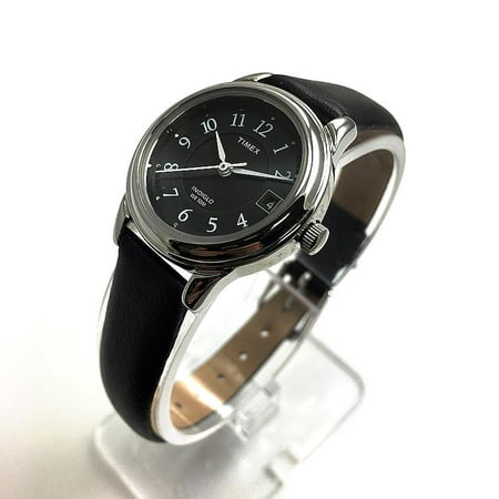 Timex - Women's Timex Porter Street Black Leather Band Watch T29291 ...