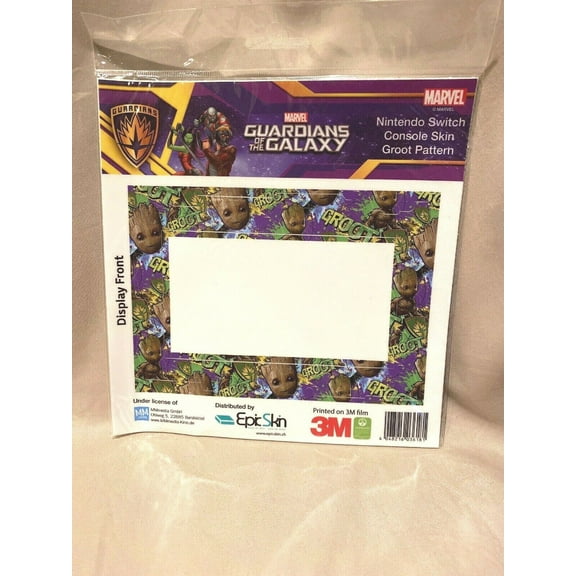 Epic Skin Guardians of the Galaxy Groot Pattern Nintendo Switch Console Skin Marvel NEW
