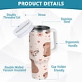thumbnail image 4 of Stainless Steel Tumbler with Straw and Handle, Double Wall Insulated Tumblers, Cute Capybaras, 4 of 9