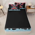 thumbnail image 4 of Homewish Kids Ball Games Zipper Full Size Comforter Sets with Fitted Sheet and 2 Pillowcases,Multicolor Ice Cream Drip Zipper Bedding Set For Boys,Black Reversible,4-Piece, 4 of 7
