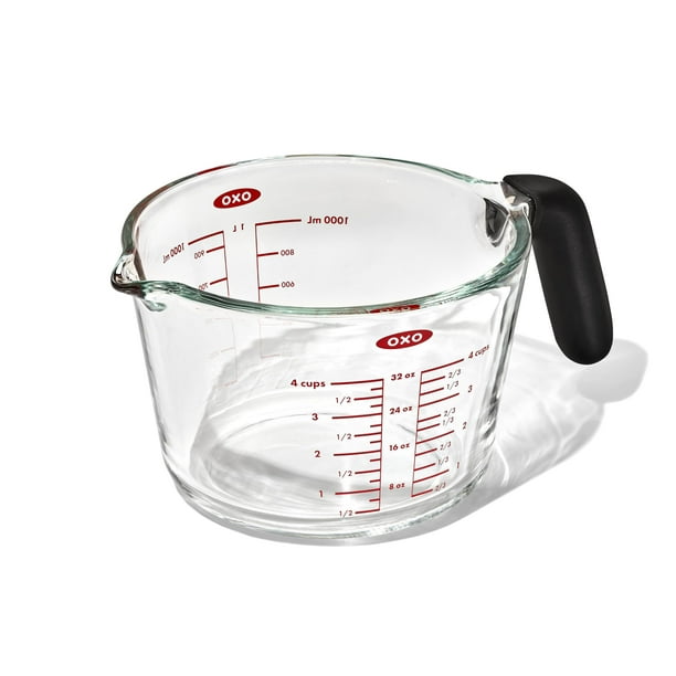 Vaso medidor OXO Good Grips de vidrio borosilicato, 4 tazas