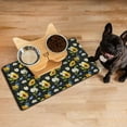 thumbnail image 3 of Country Sunflower Farm Theme Dog Bowl Mat - Waterproof Pet Food Catcher Mat with Golden Yellow Bloom Pattern, Easy to Clean, 3 of 3