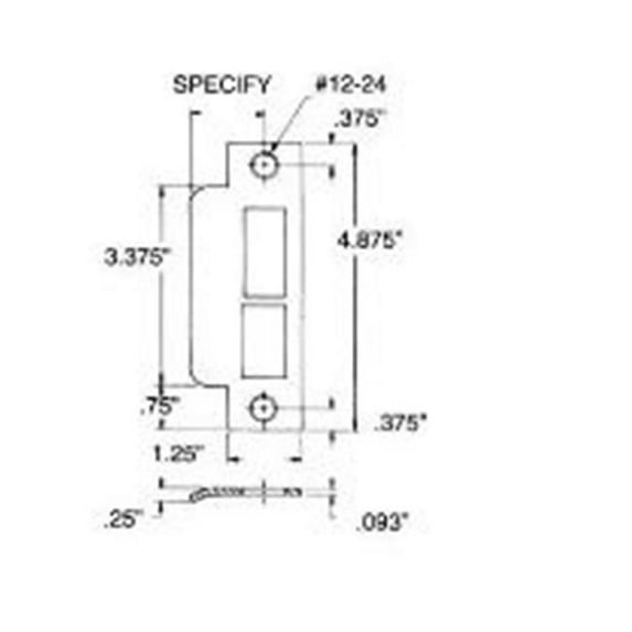 Baldwin 6339150L178 Left Handed 1.875 Extended lip for 178 Backset Latch & Deadbolt - Satin Nickel