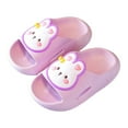 thumbnail image 4 of Yindaity Boys and Girls Slippers Comfortable Soft Sole Thick Bottom Non Slip Home Cute Cartoon Slippers (Purple,10-10.5 Years), 4 of 4