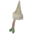thumbnail image 3 of Northlight Lighted Floral Gnome Figure with Knitted Hat - 17" - Green and Cream, 3 of 5