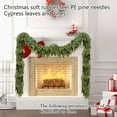 thumbnail image 6 of 5FT Artificial Cedar Garland, Thickened Winter Xmas Garland, 55-Needle Faux Greenery for Christmas Decorations, Indoor & Outdoor Holiday Decor, Mantle, Fireplace, Table, Door & Staircase Display, 6 of 7