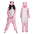 thumbnail image 2 of PJKOBMJ Cute Adult Onesie - Animal Cosplay Costume - Dinosaur Costume Adult Plush Dino One Piece Cosplay Suit for Adults, Women and Men(Pink-Pig-XL), 2 of 8