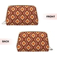 thumbnail image 3 of Easygdp 70's Retro Leather Makeup Bag Zipper Pouch Travel Cosmetic Organizer for Women and Girls, Make up Bag with Zipper, 3 of 8
