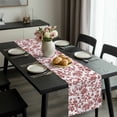 thumbnail image 2 of Red Boho Flower Table Runner 70 Inches Long, Vintage Paisley Farmhouse Pattern Kitchen Coffee Dining Table Decoration for Home Party Birthday Wedding Home Decor 13x70 Inches, 2 of 8