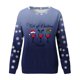 thumbnail image 2 of Gibobby Sudadera Navidad mujer Sudadera con Cuello Redondo y Estampado navideño para Mujer, Sudadera con Capucha Suelta Informal de Manga Larga(Azul,G), 2 of 4